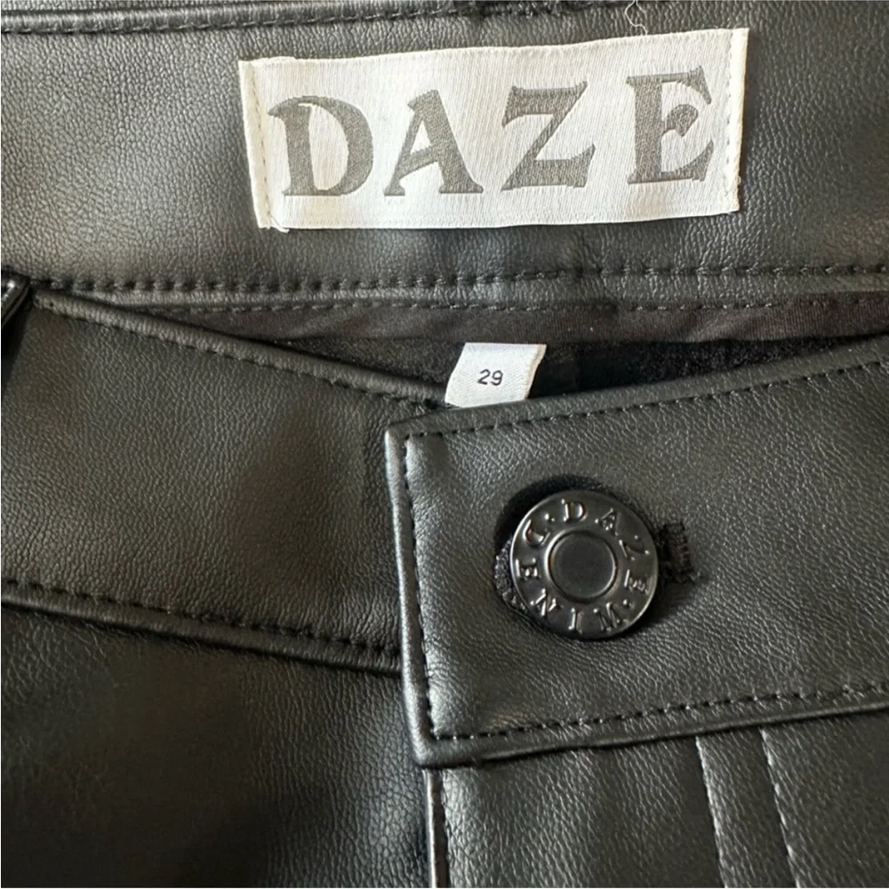 New with Tags DAZE Far Out Faux Leather Wide Leg Pants